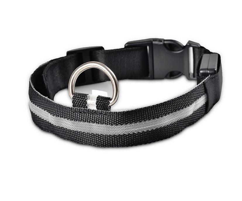 Lysande justerbart LED-halsband för hundar och katter– lysande, blinkande (glow in the dark)