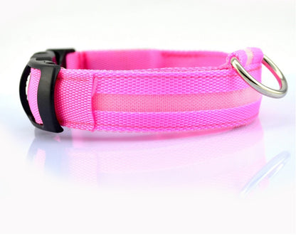 Lysande justerbart LED-halsband för hundar och katter– lysande, blinkande (glow in the dark)