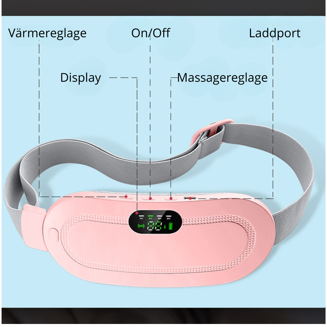 Menstruationsbälte med Värme & Massage